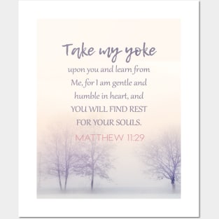 And I will give you rest.  Matthew 11:29 | Christian T-Shirt, Hoodie, Gifts T-Shirt Posters and Art